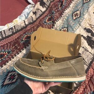 Women's Casual Leather Shoes - Brown